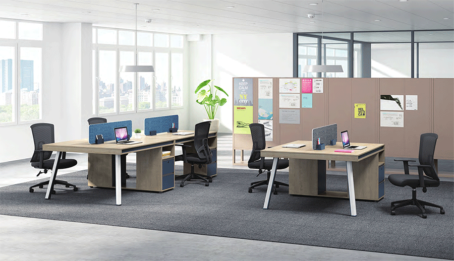 迪欧办公家具——现代员工办公空间职员工作位办公桌椅展示