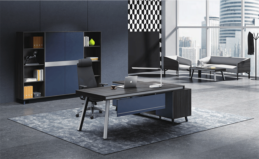 迪欧办公家具——老板办公室办公家具布局老板办公桌椅