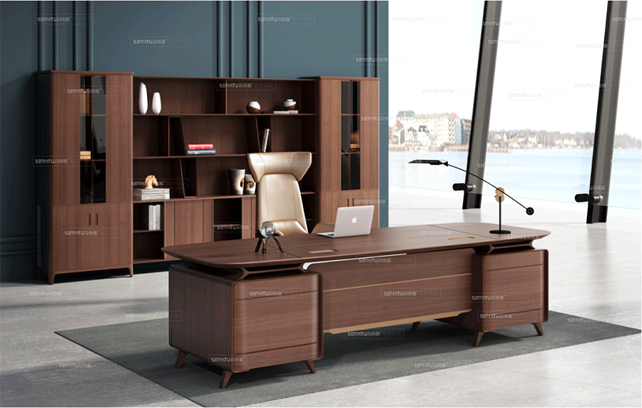 迪欧办公家具——老板室木质办公桌椅总经理办公室实木办公家具