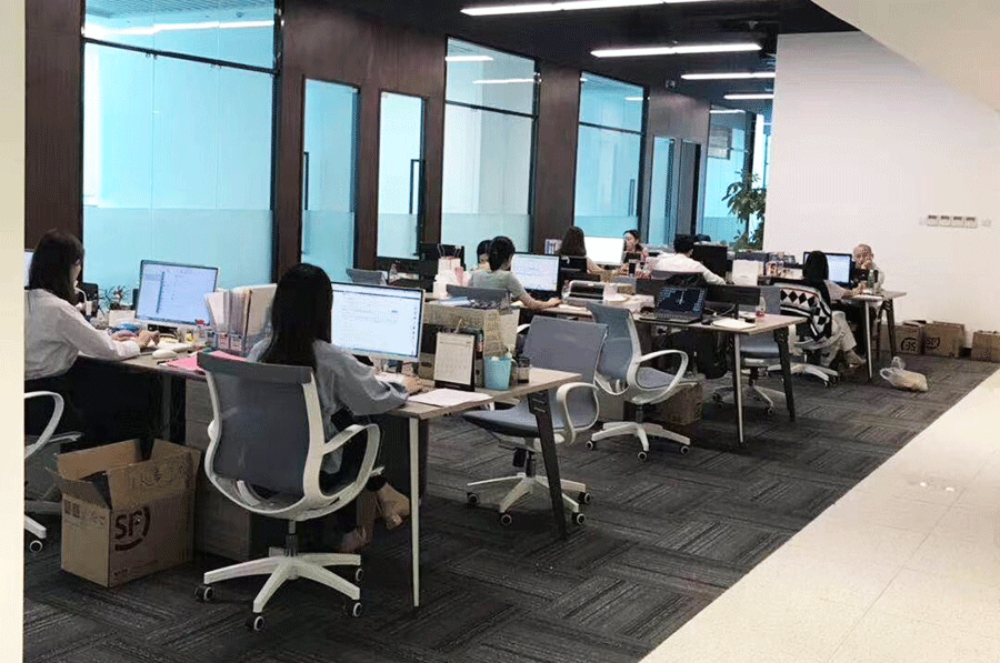 深圳市华为公司办公家具工程安装项目_迪欧家具